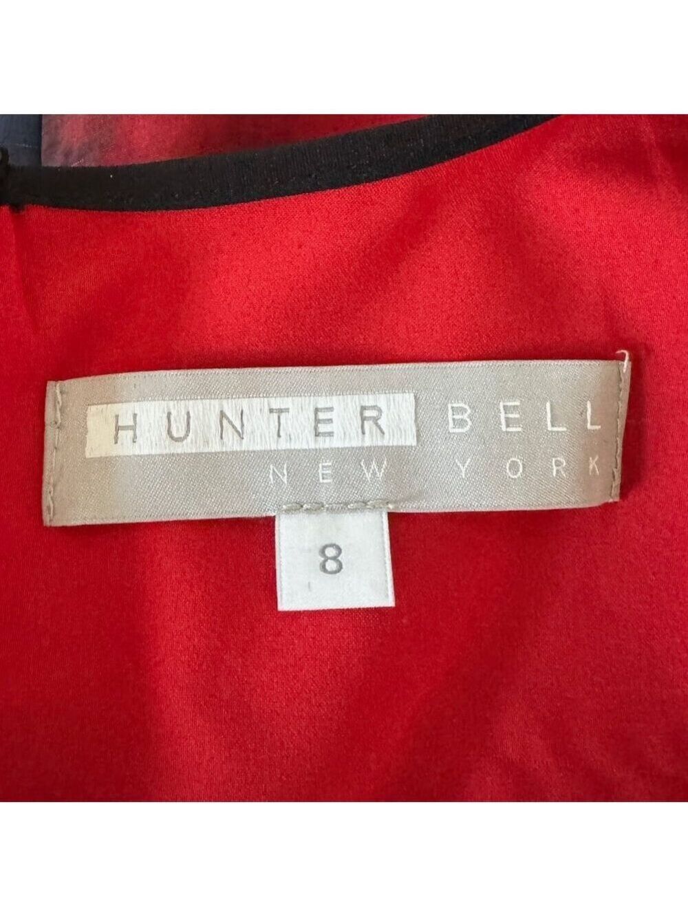 Hunter Bell Sleeveless Peplum, Leather Trim Top, Size 8 - Picture 4 of 10